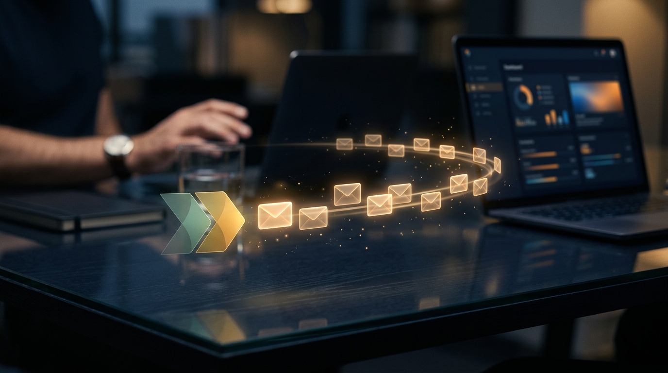An email chain triggered by a deal-stage change