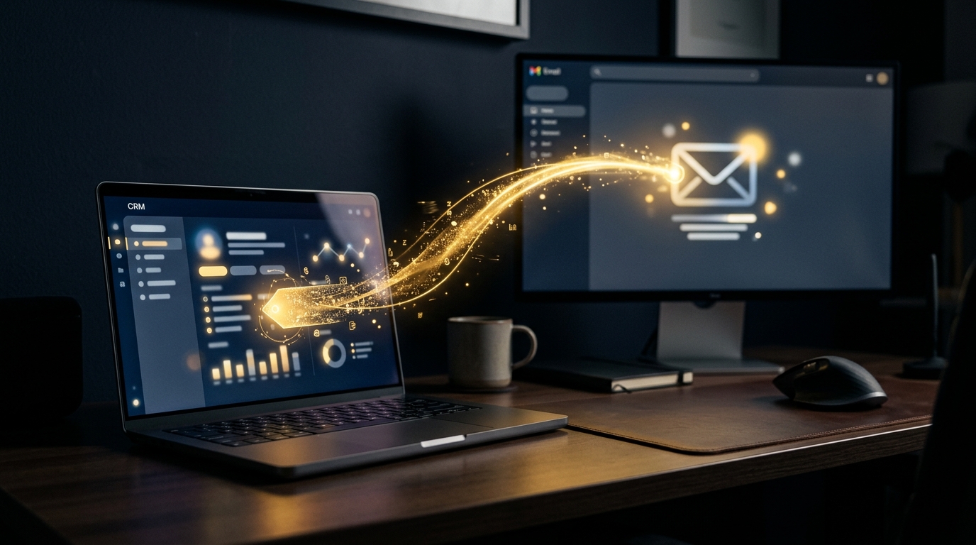 Data syncing from a CRM record into an email segment