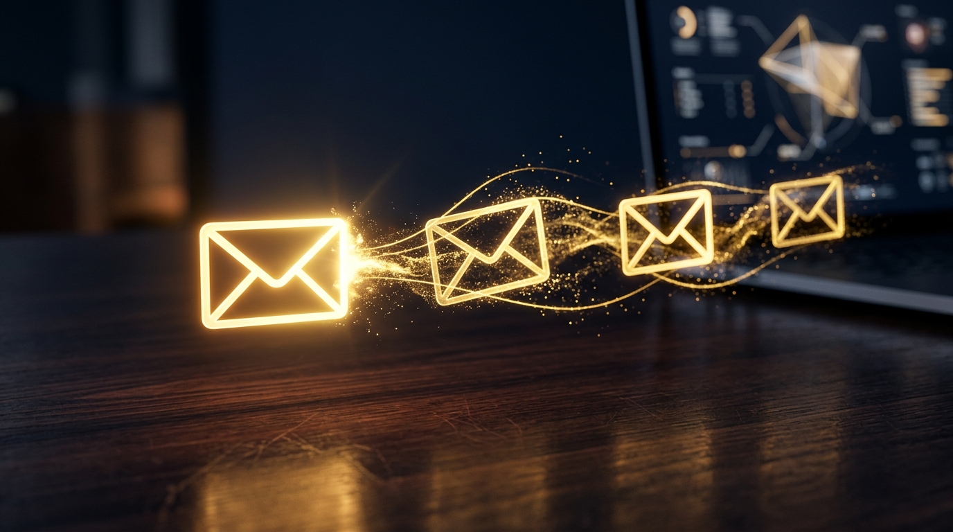 A first welcome email sparking into a chain