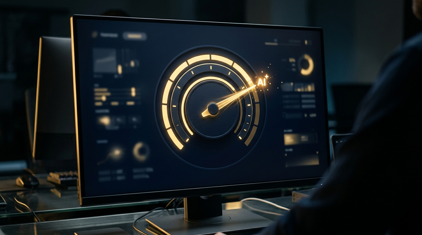 A bidding dial with a gold needle sweeping upward
